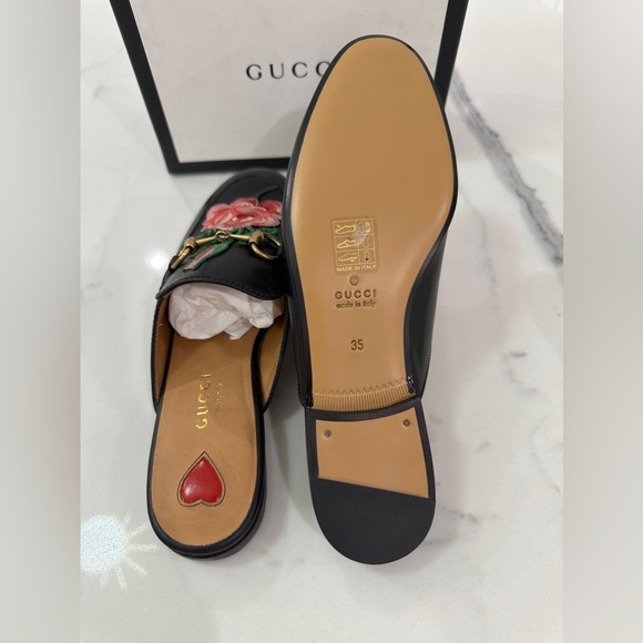 Gucci Embroidered Princetown Mules - Picture 6 of 8